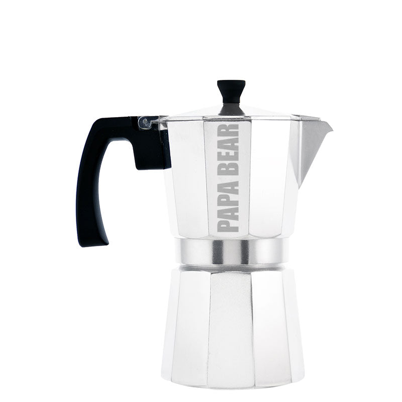 MILANO Stovetop Espresso Maker - Papa Bear (Custom Laser Etched) - Pack of 4 - Grosche Wholesale Canada - Espresso coffee maker