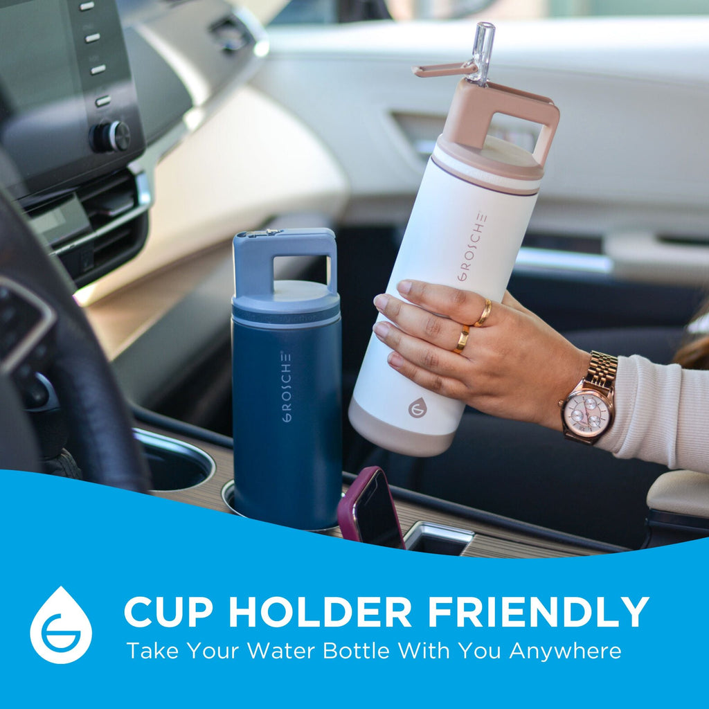 ALPINE insulated water bottle with cup friendly