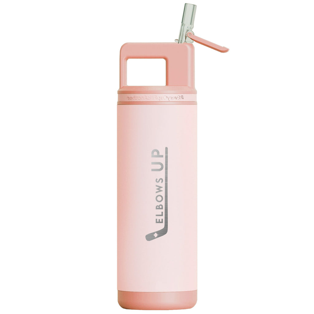 canadian collection tumbler elbows up, peach rose pink