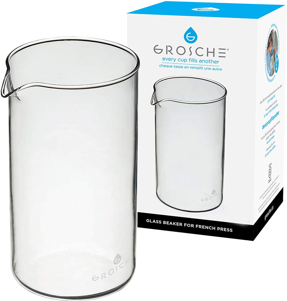 French Press Replacement Beaker - 350ml/11.8 fl. oz - Pack of 4 - Grosche Wholesale Canada - Accessory