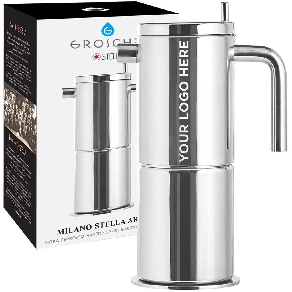 CUSTOM MILANO STELLA AROMA Stovetop Espresso Maker - 4 & 8 cup - Pack of 4 - Grosche Wholesale Canada - Custom product