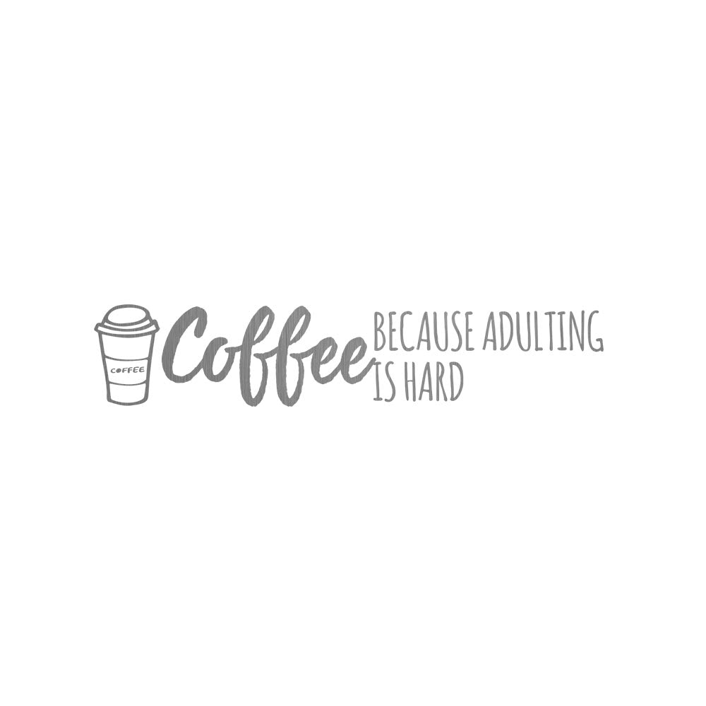CHICAGO STEEL 16 fl. oz - Coffee Because Adulting Is Hard (Custom Laser Etched) - Pack of 4 - Grosche Wholesale Canada - Infuser Tea Mug
