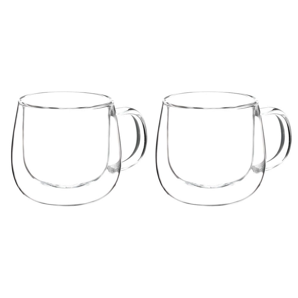 GROSCHE FRESNO Double Walled Glass Mugs, 2 x 270ml per pack, Package of 4 - Grosche Wholesale Canada - 
